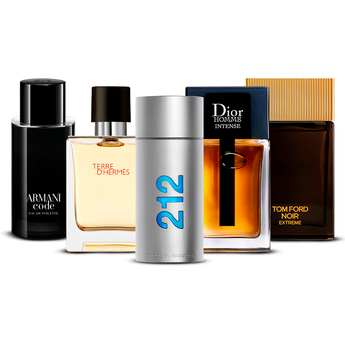 Set de 5 parfumuri – Armani Code, Invictus, Dior Homme Intense, Bleu de Chanel i Terre d'Hermès [100 ml]