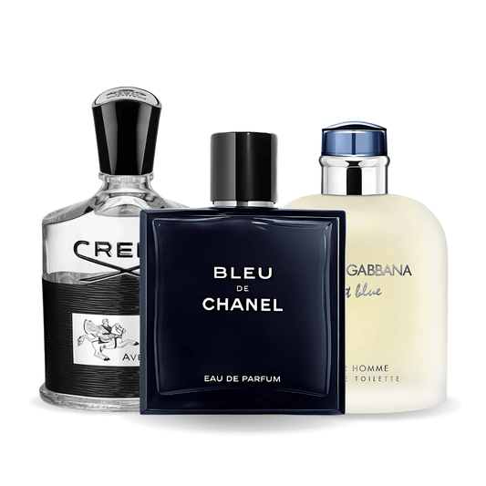 Set de 3 parfumuri | Bleu de Chanel, Creed Aventus, Light Blue Dolce Gabbana 100 ml