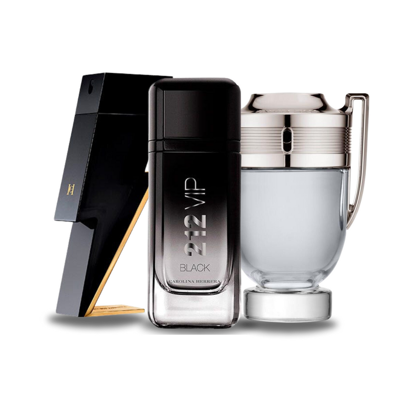 Set de 3 parfumuri | BAD BOY, 212 VIP BLACK, Paco Rabanne INVICTUS 100 ml