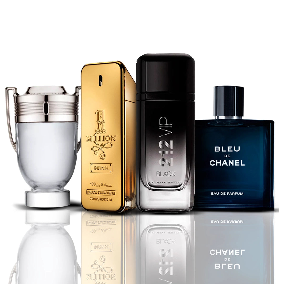 Set de 4 parfumuri | Invictus Victory + One Million + Bleu de Chanel + 212 Vip Black