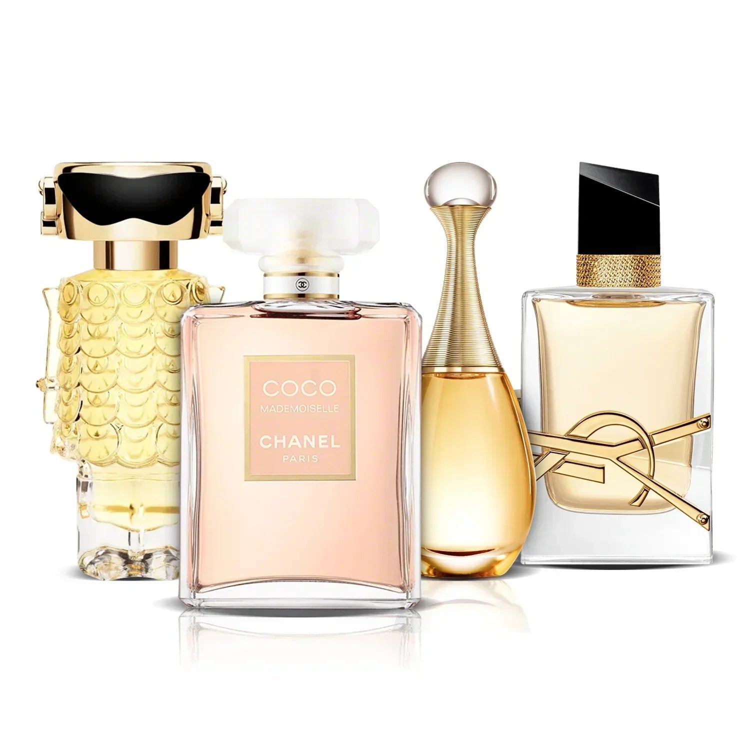 Set de 4 parfumuri | Fame, Coco Mademoiselle, J'adore i Libre (100 ml)