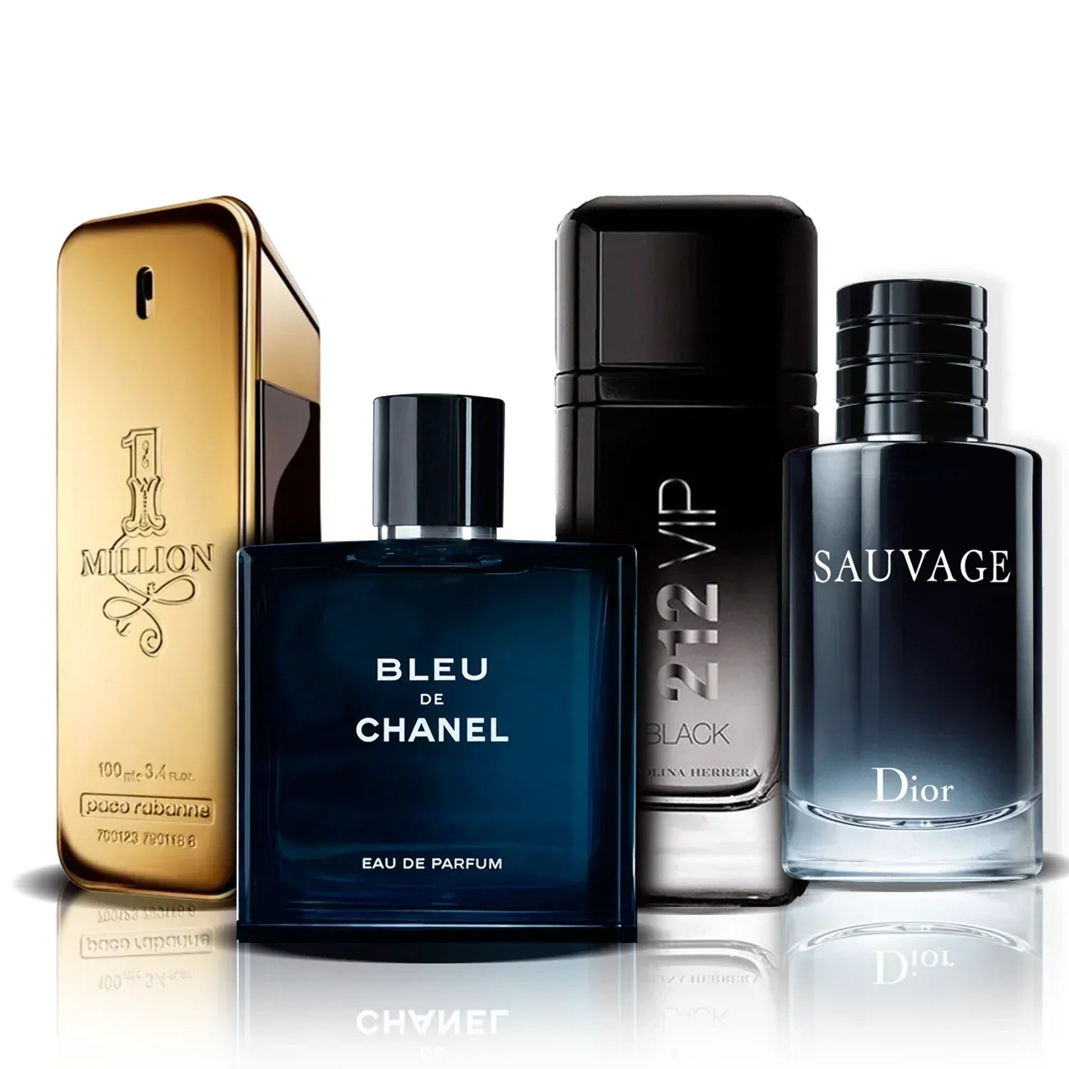 Set de 4 parfumuri | One Million, Bleu de Chanel, 212 Vip Black i Sauvage (100 ml)